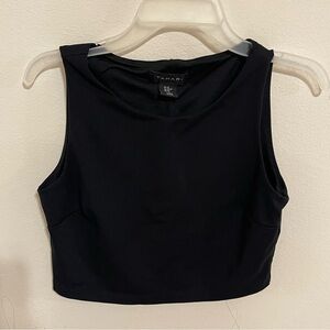 Tahari Women's Black sleeveless Crop Top/XS